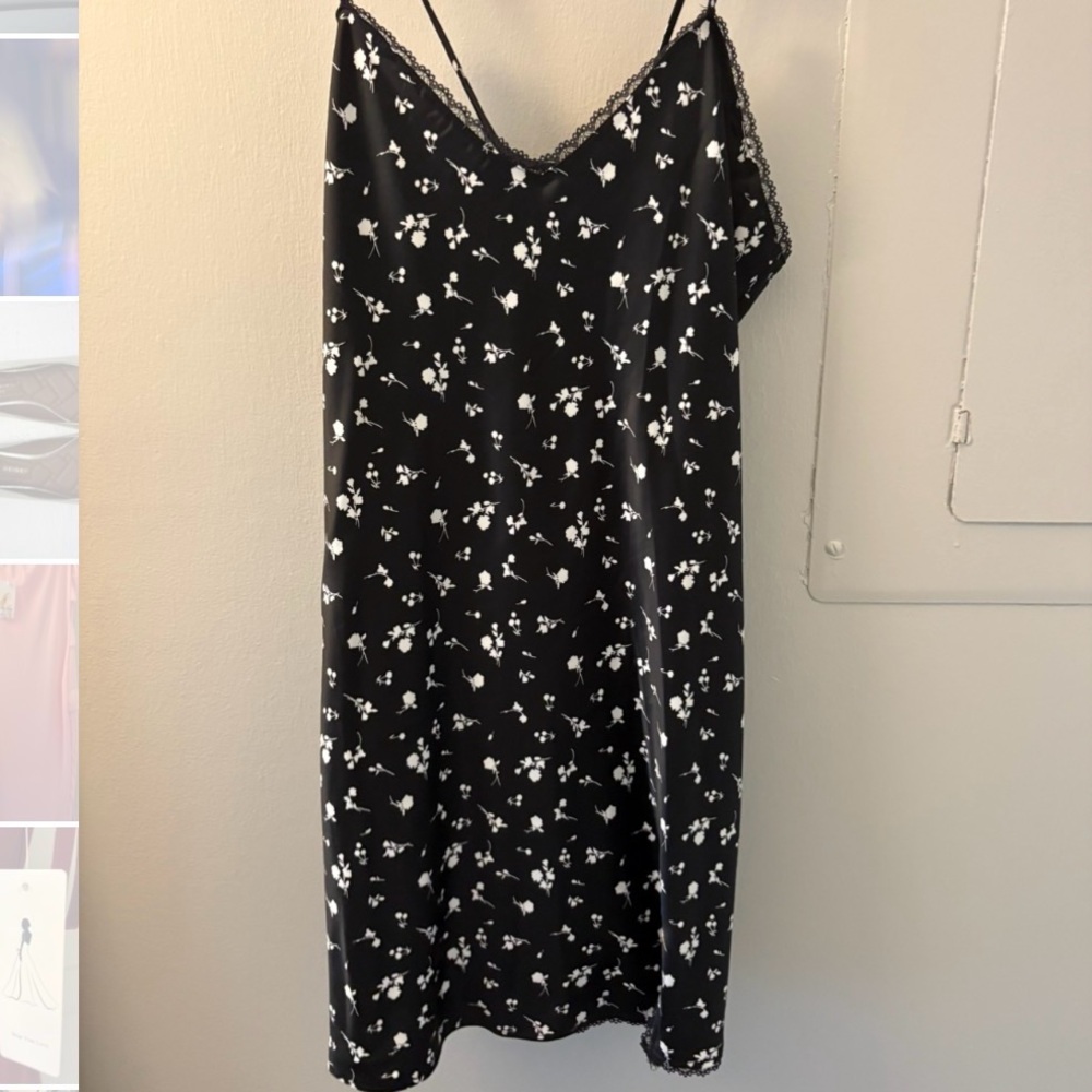 Black floral dress